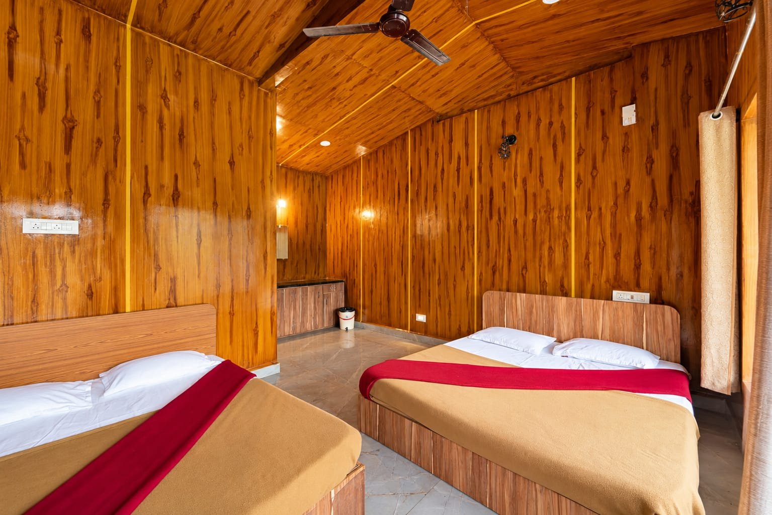 Eco Green Dandeli wooden bedroom